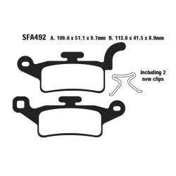 Pastiglie Sfa Yamaha XENTER125 12-15, Bw\'S 125 10-13 - SFA492