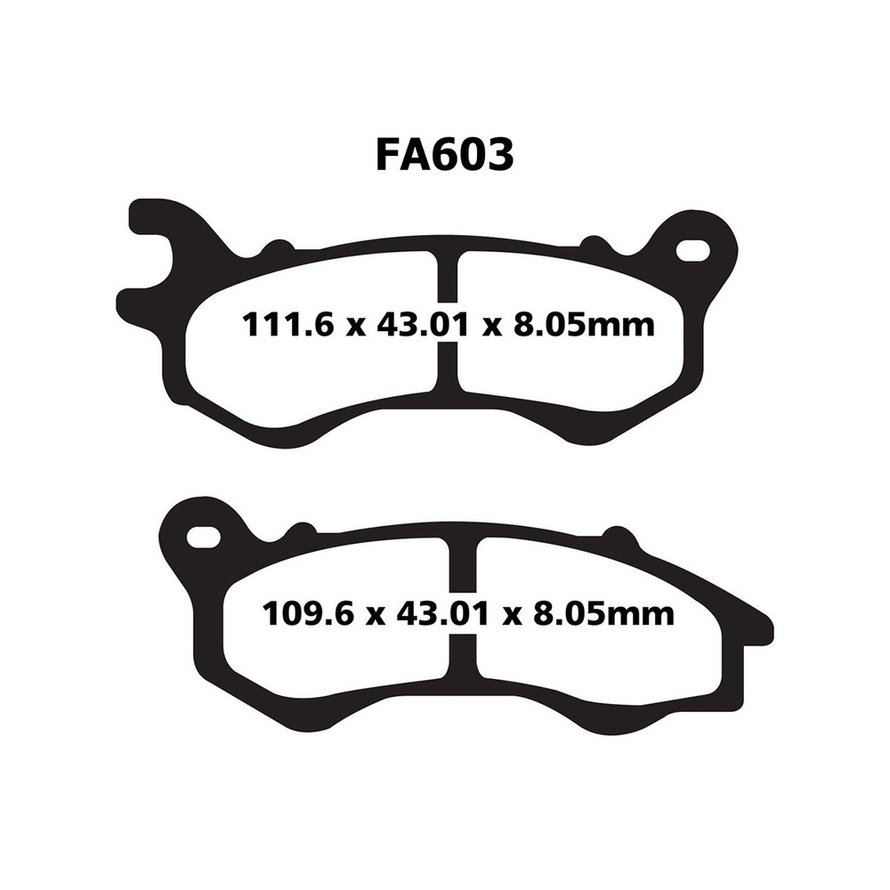 Pastiglie Sfa Honda Pcx 125 per HONDA PCX 125 10- e altri modelli Pastillas de freno EBC