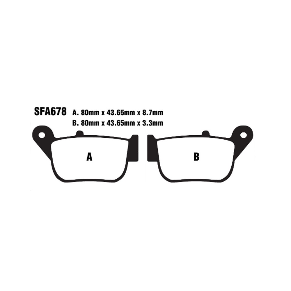 Brake Pads Sfa X-Max 250 14-Rear for YAMAHA 250 YP R X-Max 14- Brake Pads EBC