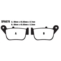 Brake Pads Sfa X-Max 250 14-Rear for YAMAHA 250 YP R X-Max 14- Brake Pads EBC