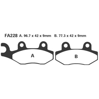Pastiglie Sfac Kymco Dink Ant.50/125/150/200 per KYMCO Dink 50/125/150/2 00 e altri modelli Bremsbeläge EBC