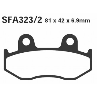 Brake Pads Sfa Hh Honda Ch 250SPACY 85-86 Front for HONDA CH 250 Spacy 85-86 Ant. nd Brake Pads EBC