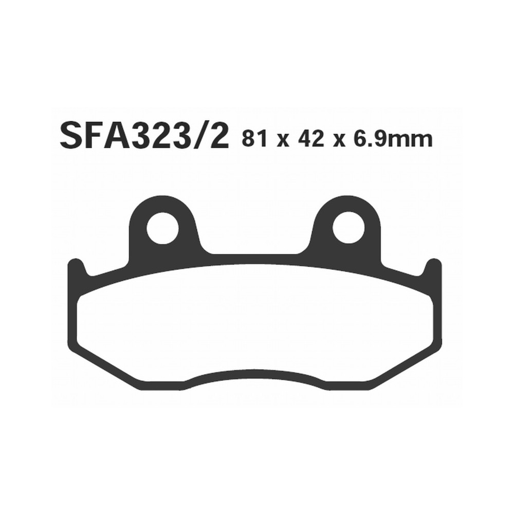 Pastiglie Sfa Hh Honda Ch 250SPACY 85-86 Ant. per HONDA CH 250 Spacy 85-86 Ant. nd Bremsbeläge EBC