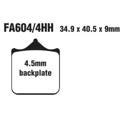 Set Brake Pads Hh Bmw S1000RRFRONT2CP 4PZ for BMW S1000 RR 10-18 and other model Brake Pads EBC