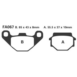 Brake Pads Sfac Kymco AGILITY125 08-12 R16 Rear for KYMCO Agility R16 125 08-12 Brake Pads EBC
