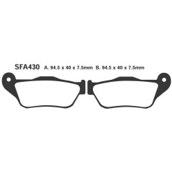 Pastiglie Sfac Yamaha X-MAX125/250 05-09 Ant. per YAMAHA YP R X-Max 125/250 05-09 Bremsbeläge EBC