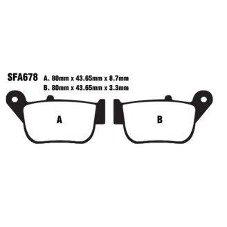 Brake Pads Sfac X-Max 250 14- for YAMAHA 250 YP R X-Max 14- Brake Pads EBC