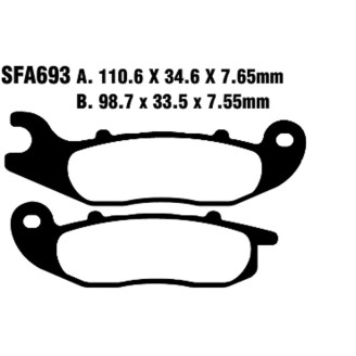 Brake Pads Sfa Hh Liberty 3V4T 15-16 Front for PIAGGIO Liberty 3V 4T 50/125/150 15-16 Brake Pads EBC