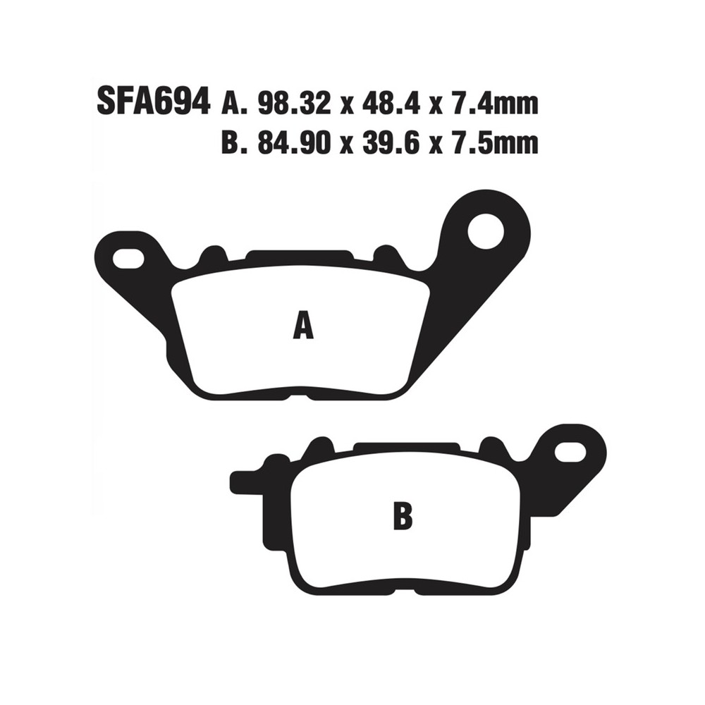 Brake Pads Sfac Yamaha 125/15015- for YAMAHA GPD 125/150 15- and other model Brake Pads EBC