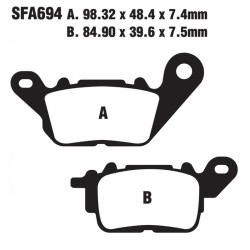 Brake Pads Sfac Yamaha 125/15015- for YAMAHA GPD 125/150 15- and other model Brake Pads EBC