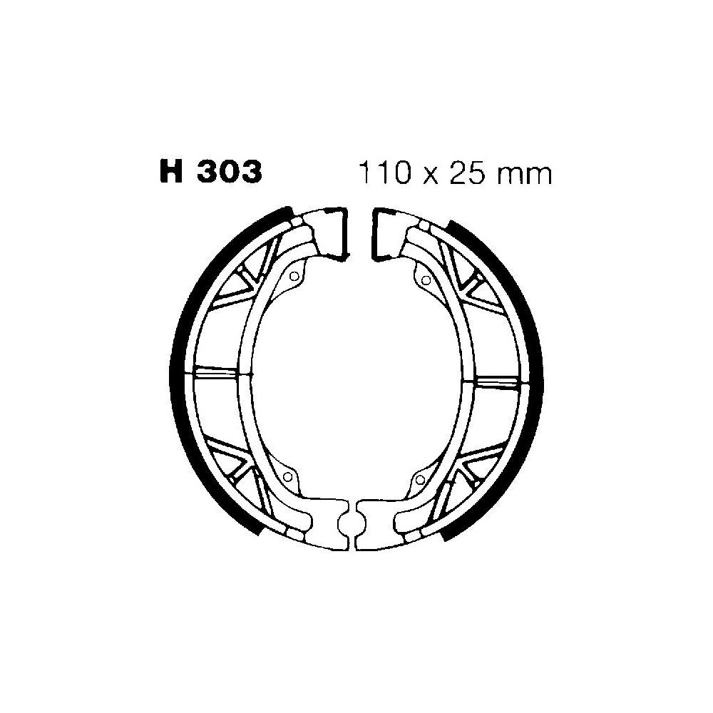 Brake Shoe Honda-Kymcopeugeot Rear Brake Shoes EBC