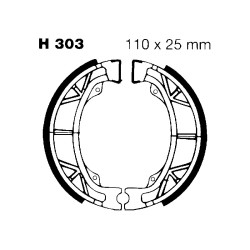 Ganasce Honda-Kymco-Peugeotpost. mâchoires de frein EBC