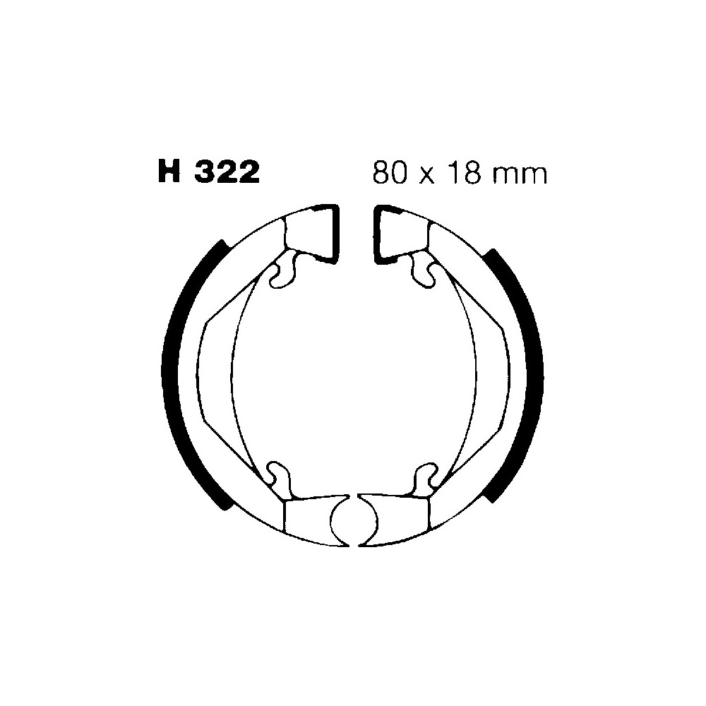 Ganasce Ktm Sx 50 02- per KTM SX 50 02- e altri modelli mâchoires de frein EBC