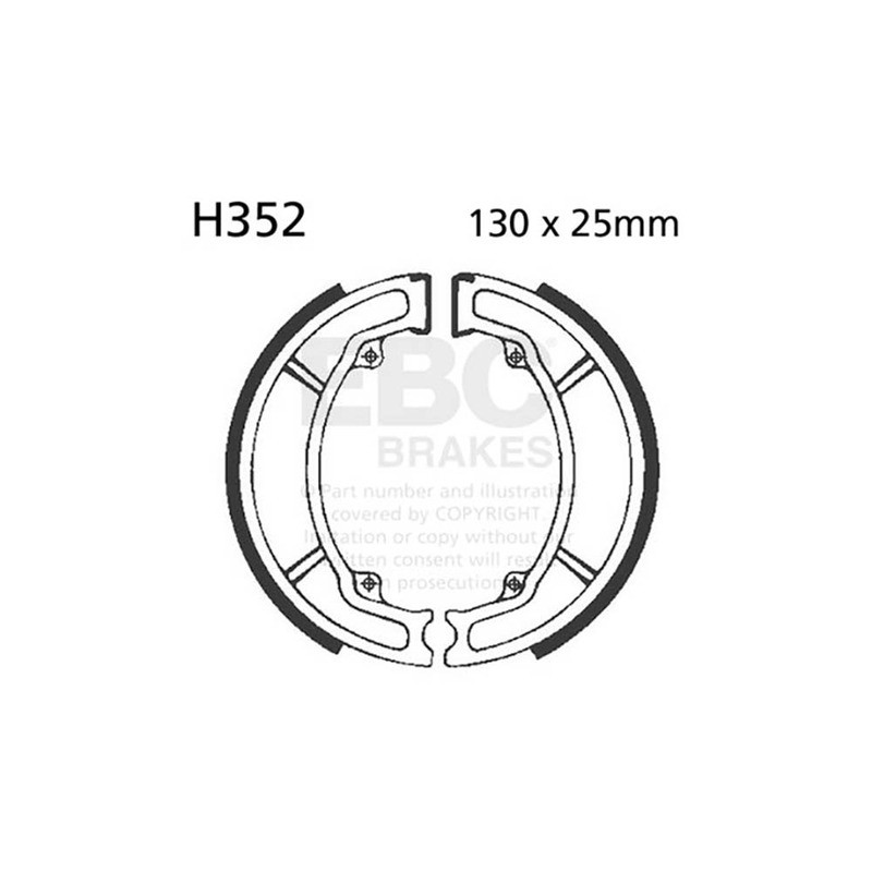 Ganasce Honda Sh 125/150 Post. per HONDA SH 125/150 01-08 e altri modelli Bremsbacken EBC