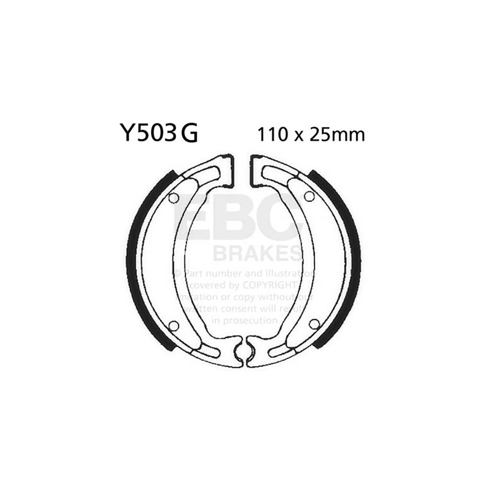 Brake Shoe Yamaha Neos 50 02-06 Mbk Cw 50 Booster 93- for YAMAHA Neos 50 02-06 and other model Brake Shoes EBC