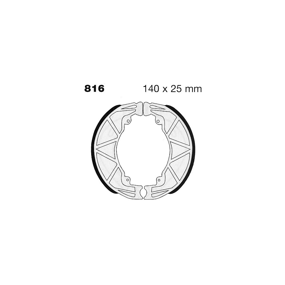 Brake Shoe Liberty-HEXAGON180/250 Rear for APRILIA Scarabeo 100 4T 01-04 and other model Brake Shoes EBC