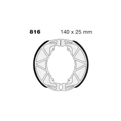 Ganasce Liberty-Hexagon Post.180/250 per APRILIA Scarabeo 100 4T 01-04 e altri modelli mâchoires de frein EBC
