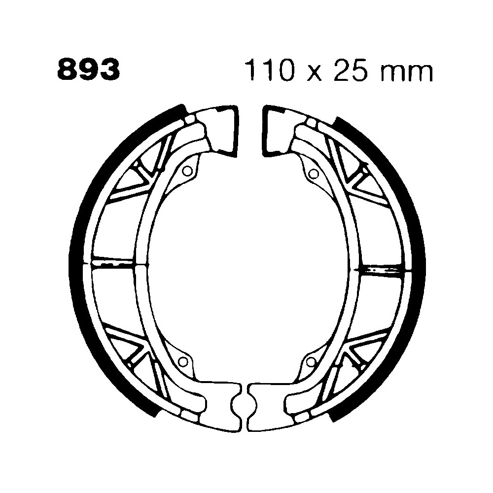 Brake Shoe Aprilia SCARABEO50, Malaguti F10 Brake Shoes EBC