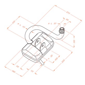 Exhaust Sitopiaggio Vespa Px 125/150 for PIAGGIO Vespa PX 80/125/1 50 nd Exhausts SITO