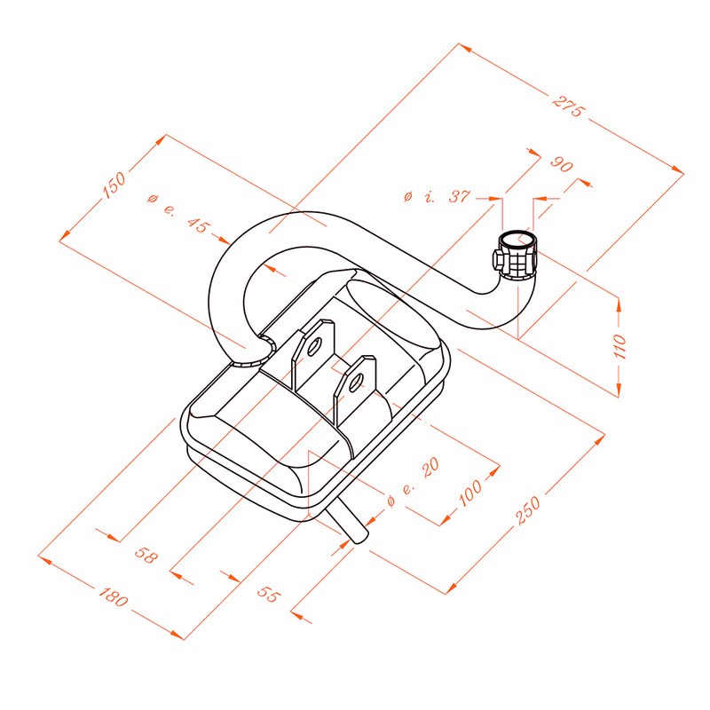 Marmitta Sitopiaggio Vespa Px 125/150 per PIAGGIO Vespa PX 80/125/1 50 nd Sistemas de escape SITO