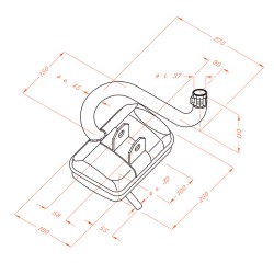 Exhaust Sitopiaggio Vespa Px 125/150 for PIAGGIO Vespa PX 80/125/1 50 nd Exhausts SITO