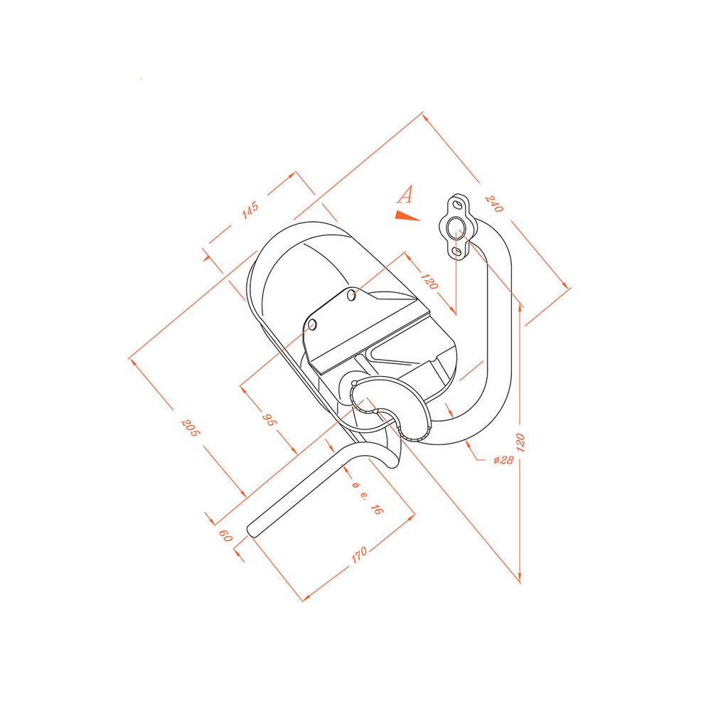Marmitta Sitopiaggio Ape 50 Europa / Mix per PIAGGIO Ape 50 Europa / Mix nd Scarichi SITO