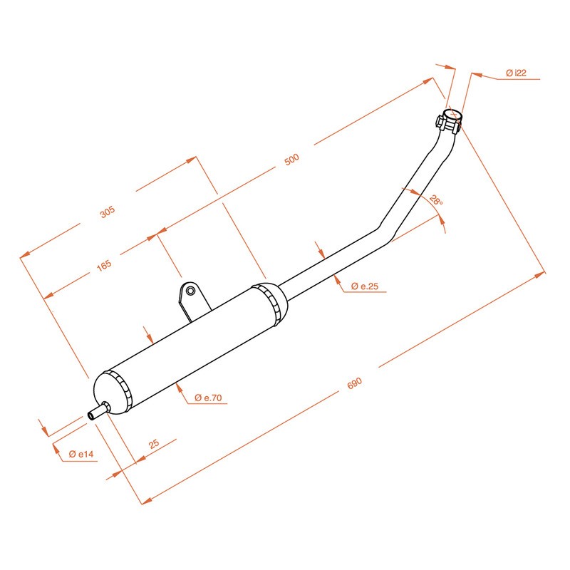 Exhaust Sitopluspiaggio Si/Boss for PIAGGIO Si/Boss nd Exhausts SITO