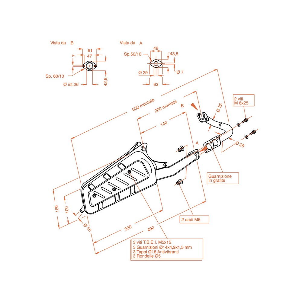 Marmitta Sitopluspiaggio Sfera 50 94-98 per PIAGGIO Sfera 50 93-94 Sistemas de escape SITO