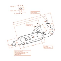 Marmitta Sitoplusmalaguti F12 Phantom 50 94-06 per MALAGUTI F12 Phantom 50 94-06 Minarelli Orizzontale nd Scarichi SITO