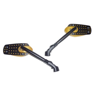 Coppia Specchi Bkr Oro Conbraccio Nero -