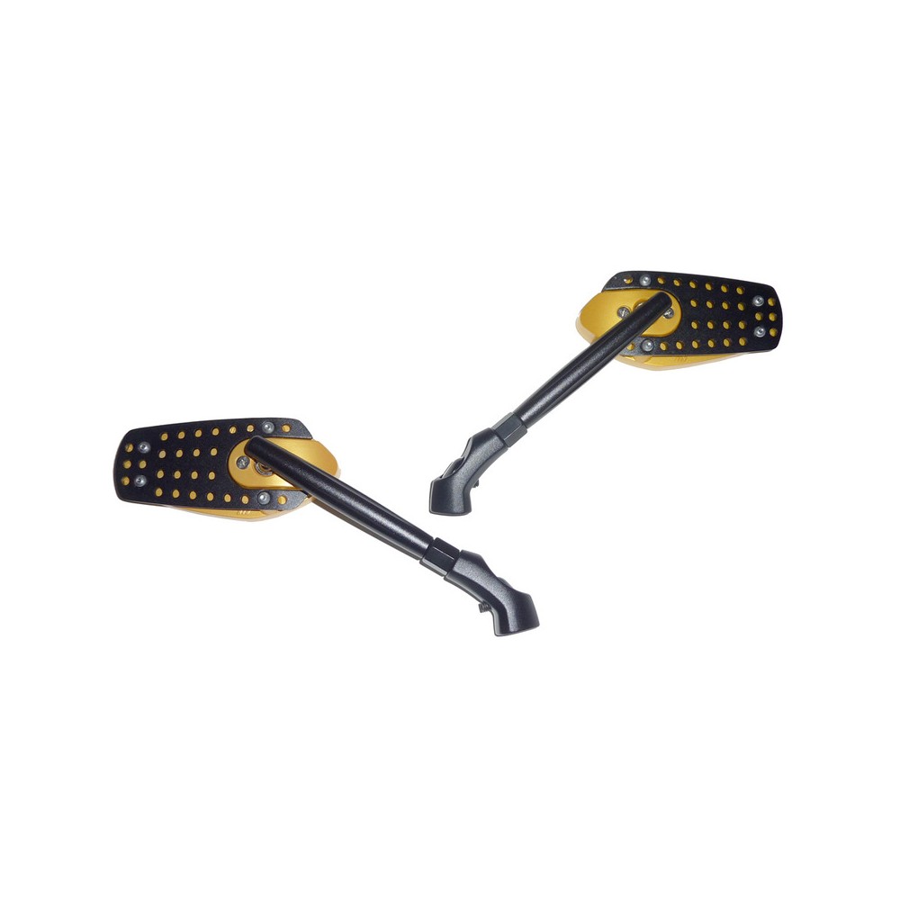 Coppia Specchi Bkr Oro Conbraccio Nero -