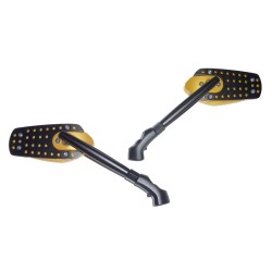 Coppia Specchi Bkr Oro Conbraccio Nero -