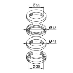 Steering Head Bearing Setmbk Booster, for MBK Booster 100 99-01 and other model Rebuild Kits (Overhaul Kits) OKYAMI