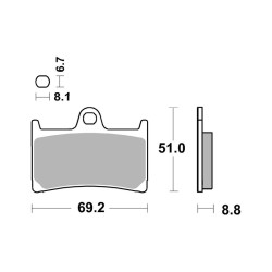 Pastiglie Brembo CC07077CC - 07077