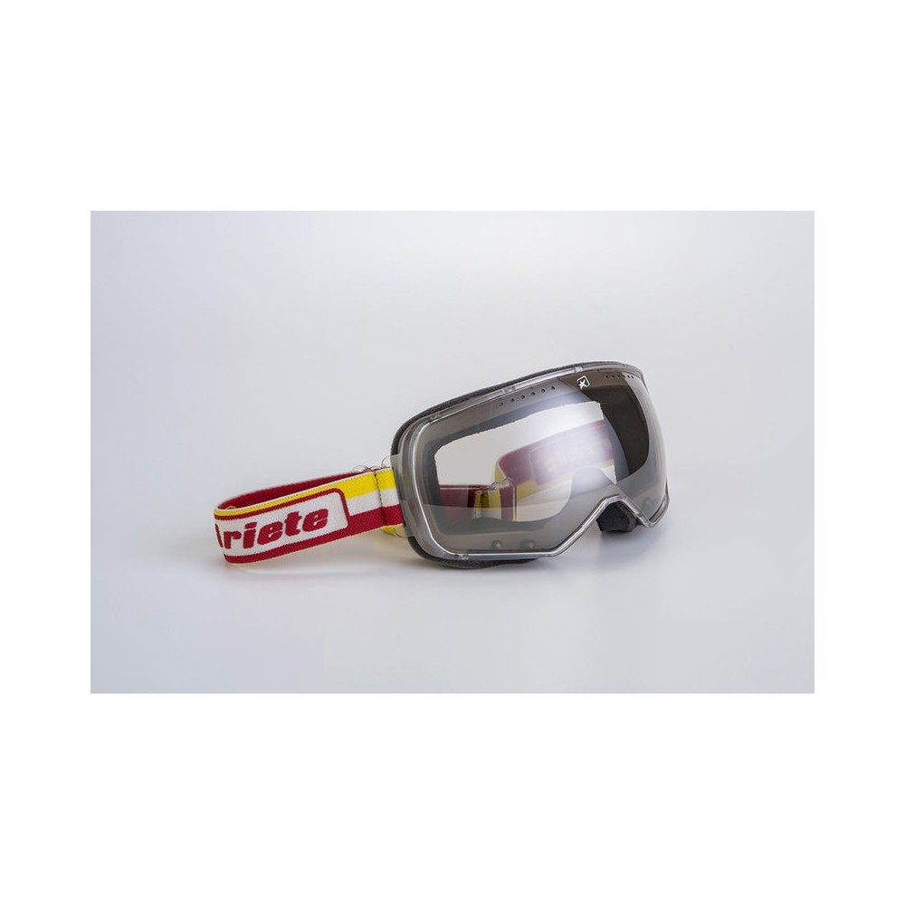 Maschera Feather Cornice Trasp. Elastico Giallo Coyote Rosso - 14920-TCCR