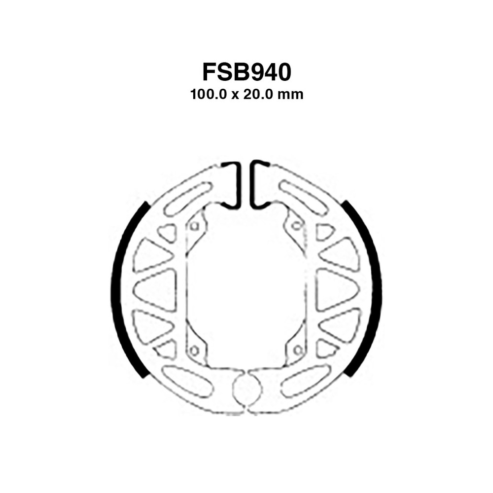 Ferodo Brake Shoes FSB940 for PIAGGIO Typhoon 80 93-99 and other model Brake Shoes Ferodo