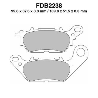 Ferodo Brake Pads FDB2238EF for YAMAHA Tricity 125 18-20 and other model Brake Pads Ferodo