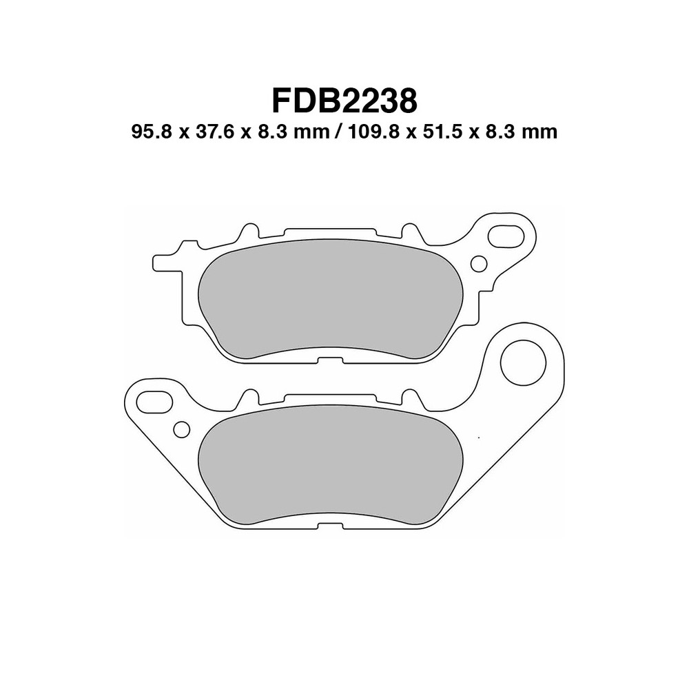 Pastiglie Ferodo FDB2238EF per YAMAHA Tricity 125 18-20 e altri modelli Bremsbeläge Ferodo