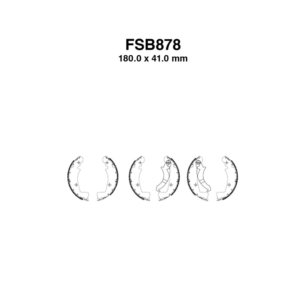 Ferodo Brake Shoes FSB878EF6PZ X Pack for PIAGGIO Ape Car Max Diesel 420 86-96 and other model Brake Shoes Ferodo