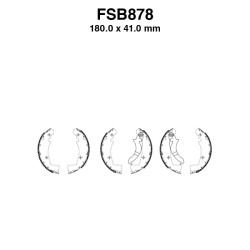Ferodo Brake Shoes FSB878EF6PZ X Pack for PIAGGIO Ape Car Max Diesel 420 86-96 and other model Brake Shoes Ferodo