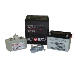 Okyami Battery OB4L-BwAcid for APRILIA Scarabeo 50 93-99 and other model Lead-Acid Batteries OKYAMI