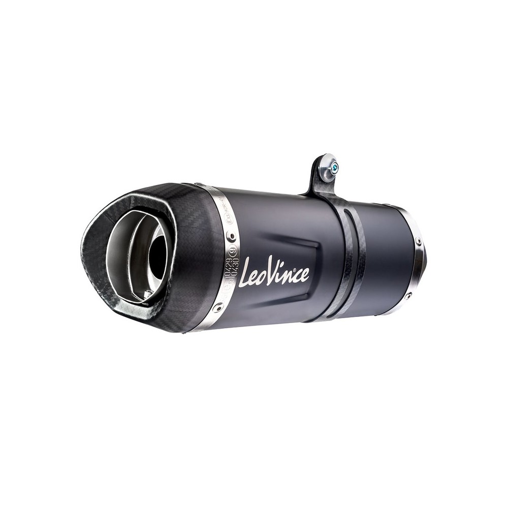 Slip-On Lv One Evo Blackmoto Guzzi V85 Tt 19-23 for MOTO GUZZI V85 TT 19- Exhausts LEOVINCE