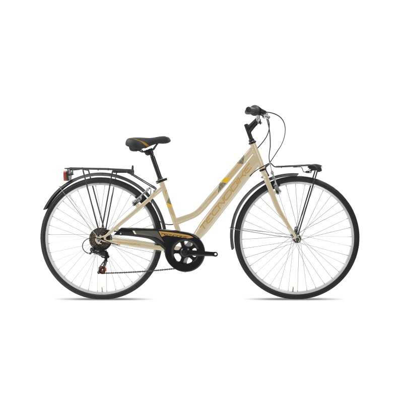 Bicicleta urbana de acero para mujer de 28" con transmisión Shimano 6V – 736 Lounge Ciudad Tecnobike