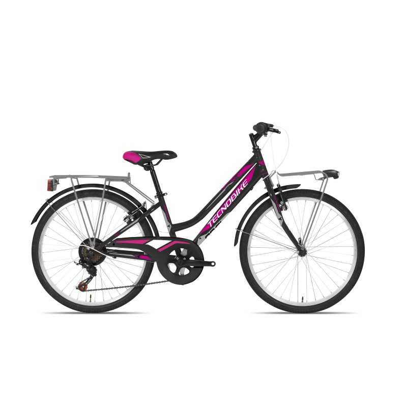 Bicicletta City Bike Donna 24” Acciaio Shimano 6V – 782 Coral City Tecnobike