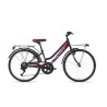 Damen-Citybike, 24 Zoll, Stahl, Shimano 6-fach Schaltung – 782 Koralle Stadt Tecnobike