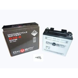 Okyami Battery B39-6WAcid for AERMACCHI Chimera nd and other model Motorcycle Batteries Major 4Ah OKYAMI