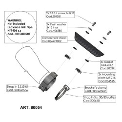 Heat Shield Carbonkawasaki ZNinja 400 18-21 for KAWASAKI ZNinja 400 18-23 and other model Heat Shield LEOVINCE