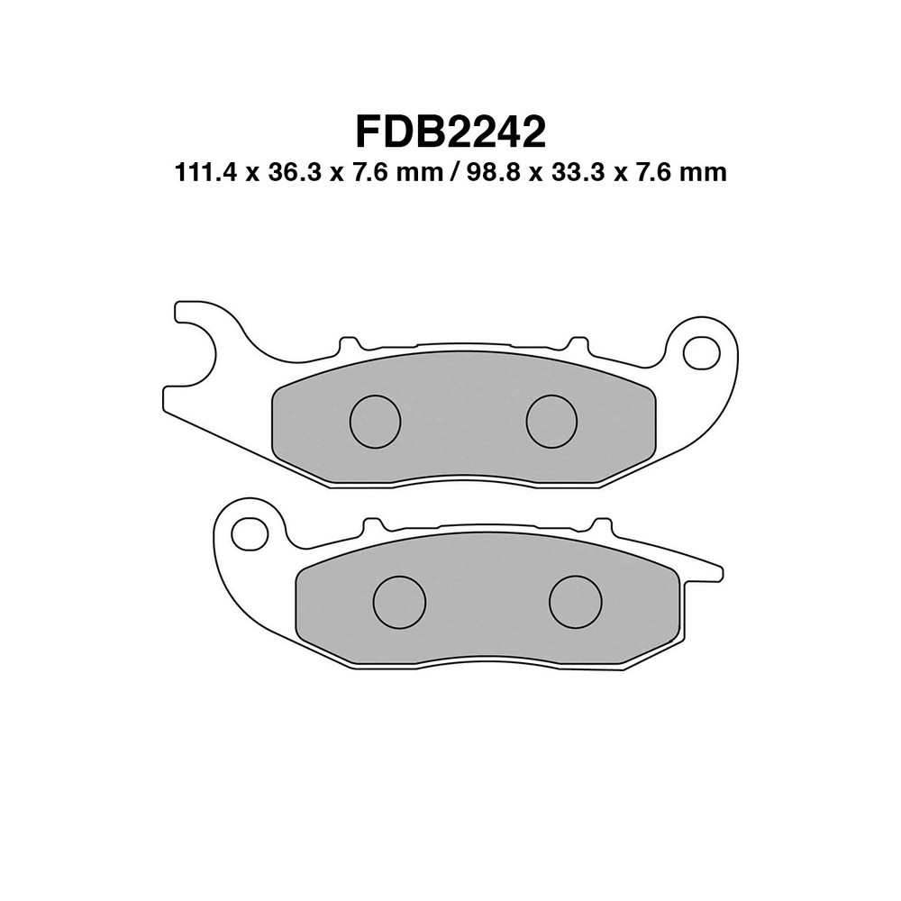 Pastiglie Ferodo FDB2242EF per DERBI Terra 125 07-09 e altri modelli Mescola Organica Moto Ferodo