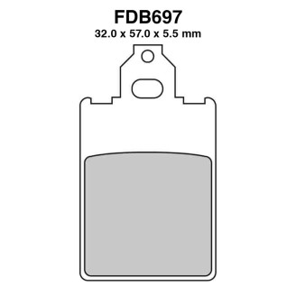 Ferodo Brake Pads FDB697EF for APRILIA Red Rose 50 88-92 and other model Mescola Organica Moto Ferodo