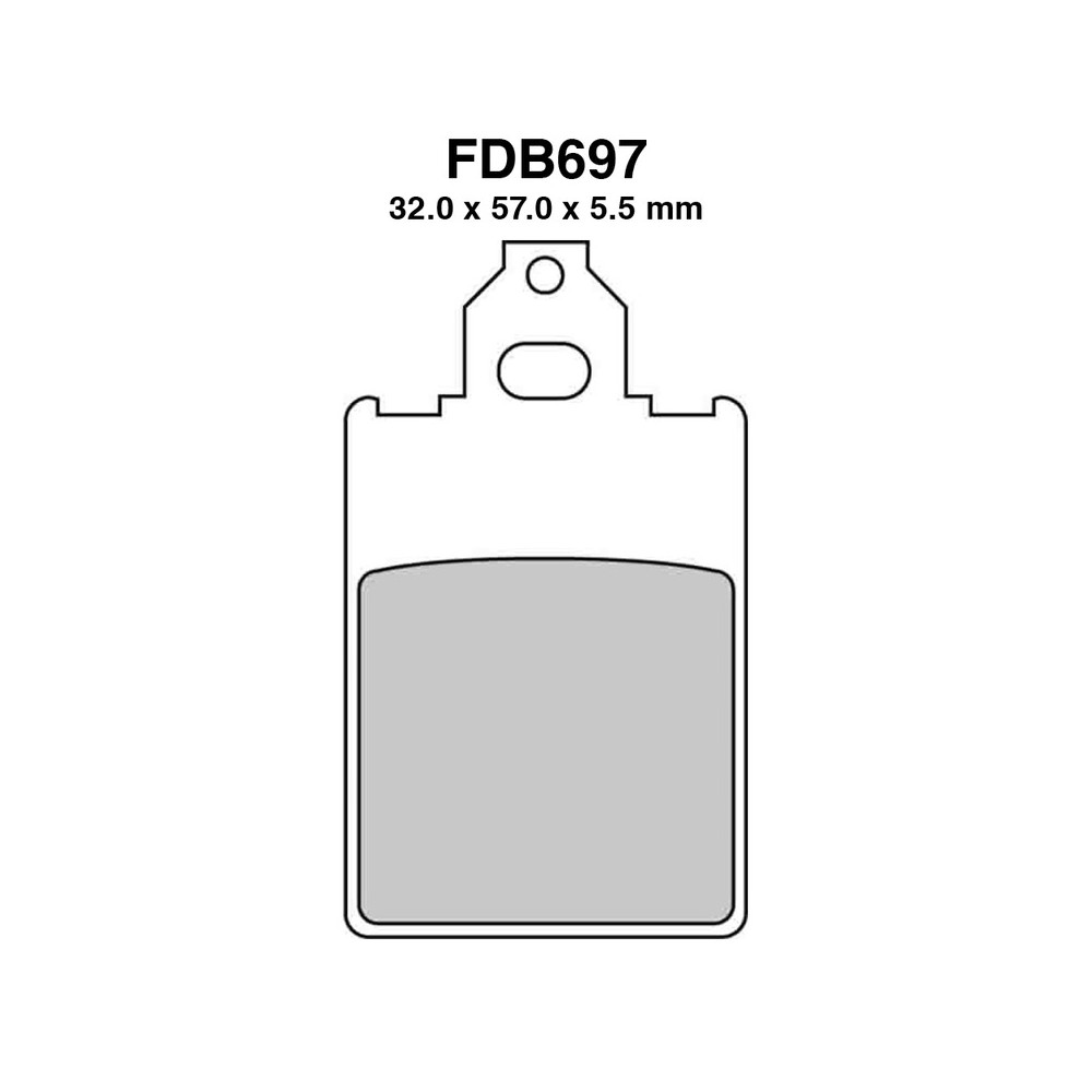 Pastiglie Ferodo FDB697EF per APRILIA Red Rose 50 88-92 e altri modelli Mescola Organica Moto Ferodo